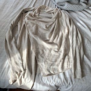 Cream allsaints sweater with zipper size 0